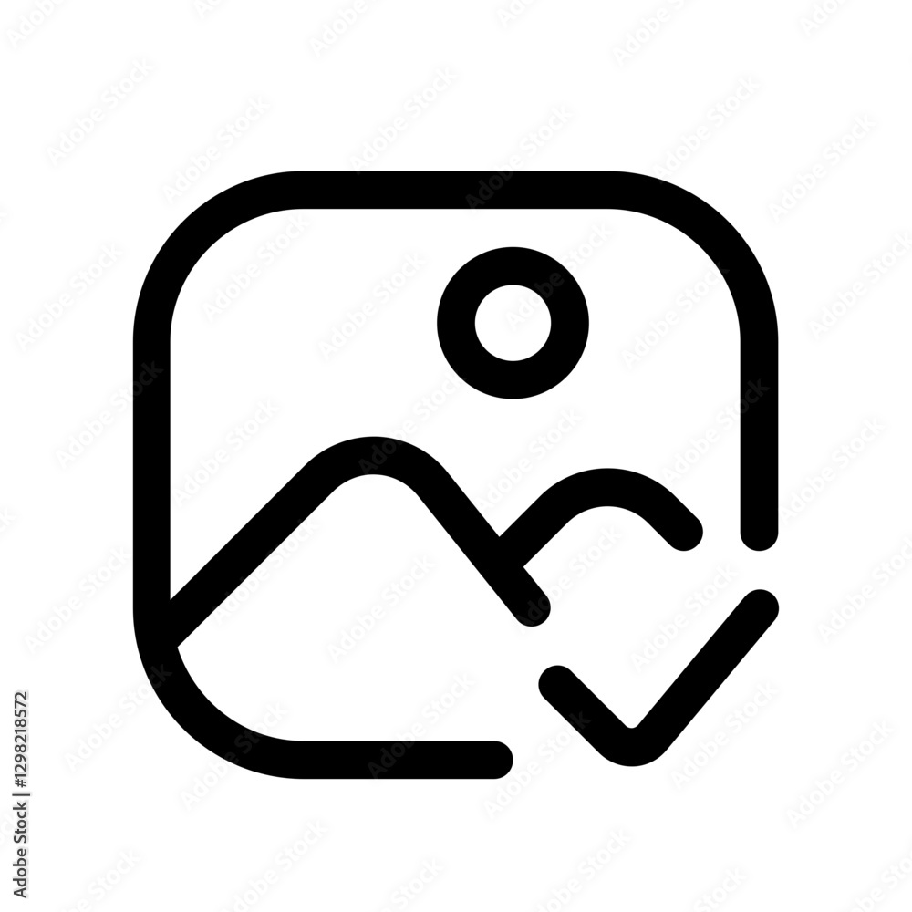 picture check line style, perfect for user interface projects picture check line style, perfect for user interface projects