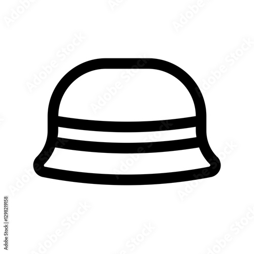 kindergarten hat line style, perfect for user interface projects