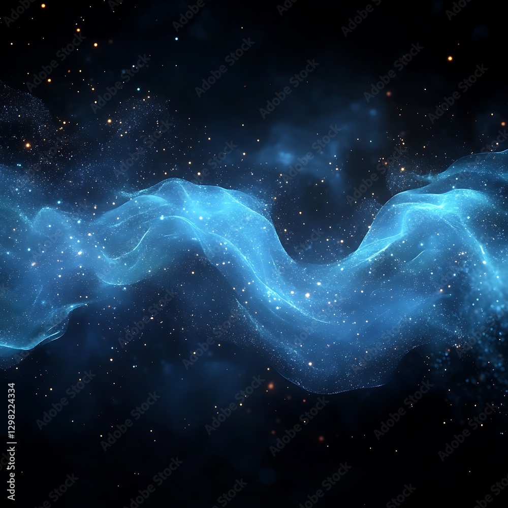 Glowing cosmic ribbon, space, energy, background, design Glowing cosmic ribbon, space, energy, background, design