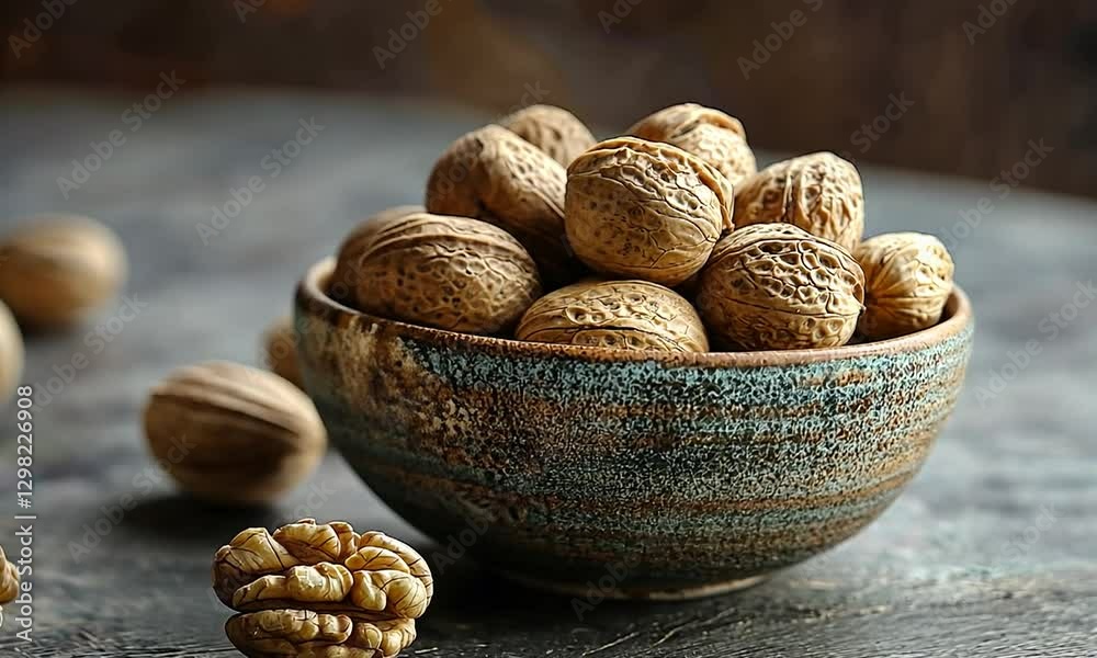 a small bowl filled with walnuts video