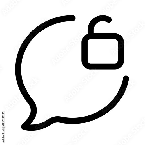 unlock message line style, perfect for user interface projects