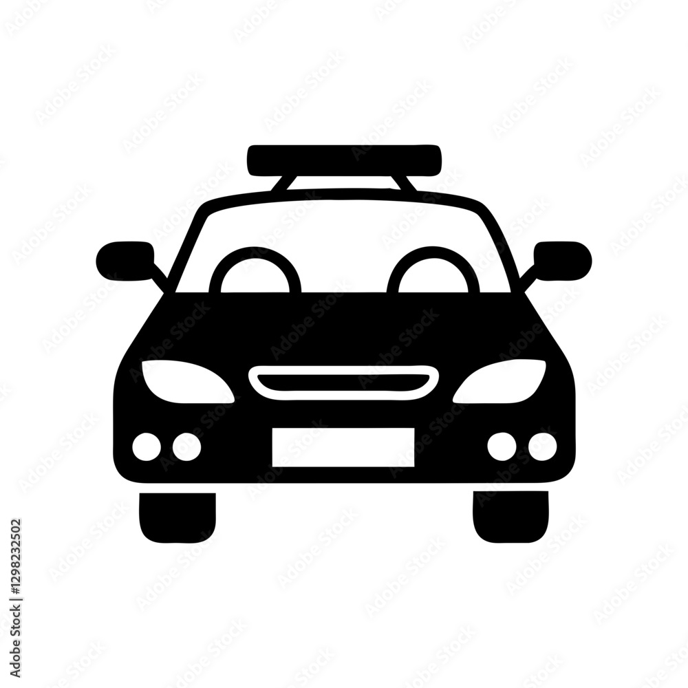 Car Icon Vector. Front View Vehicle Silhouette Symbol Car Icon Vector. Front View Vehicle Silhouette Symbol