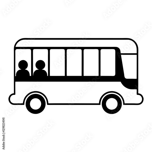 Passenger Bus Icon Vector Illustration