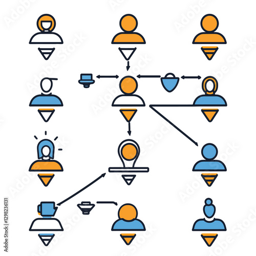 Organizational Chart Illustrating Hierarchy, Process, and Communication Flows