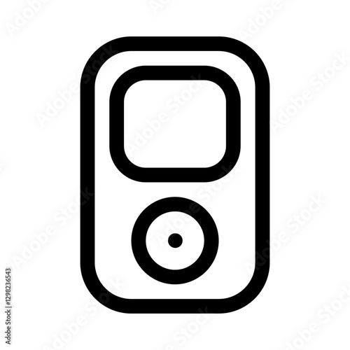 mp3 player line style, perfect for user interface projects