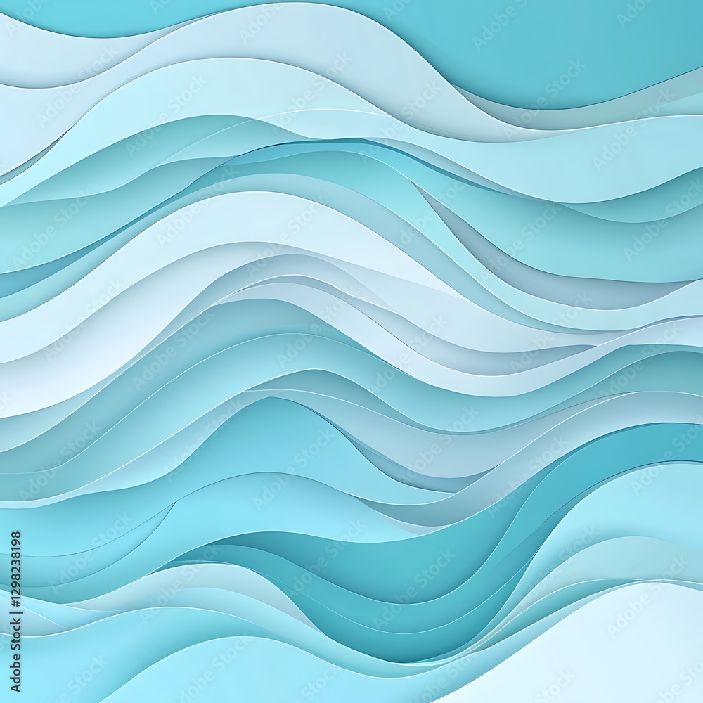 Obraz premium Abstract wave patterns seamless gradients blending into a white horizon