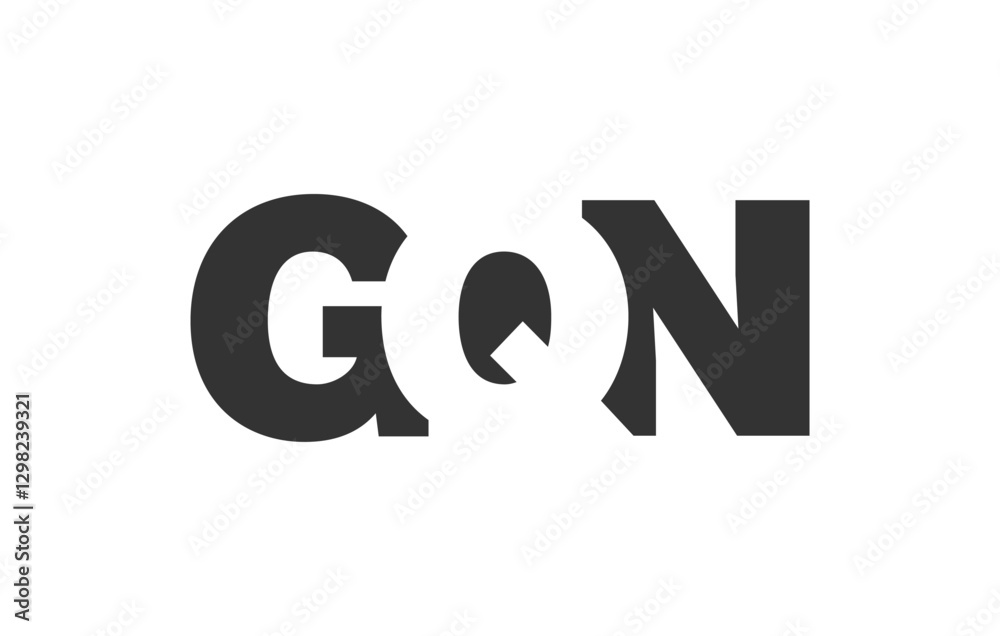 GQN logo design. Initial letter G Q N bold font style for tech startups, consulting, corporate branding. Creative company name, headlines typography identity, trendy logotype. GQN logo design. Initial letter G Q N bold font style for tech startups, consulting, corporate branding. Creative company name, headlines typography identity, trendy logotype.