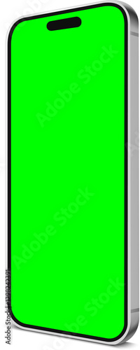 Green screen display on mobile phone for decoration