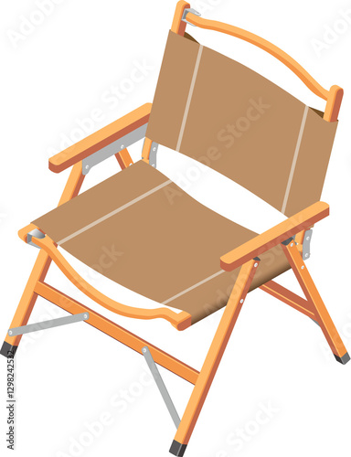 wooden chair on white background