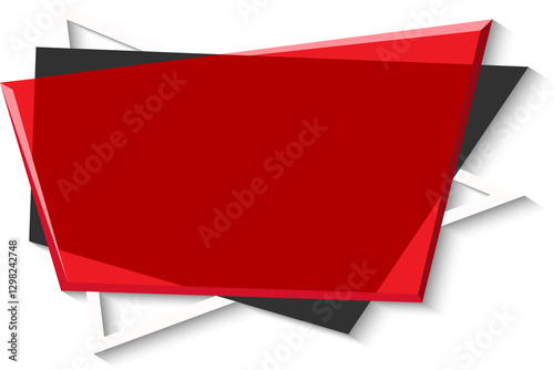 red ribbon with blank label