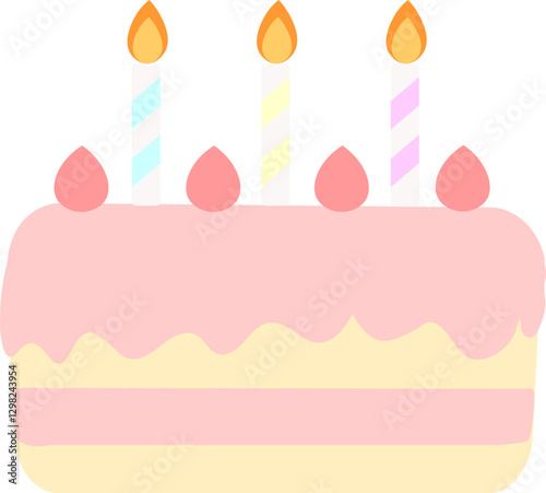 ハッピーバースデー 誕生日ケーキイラスト