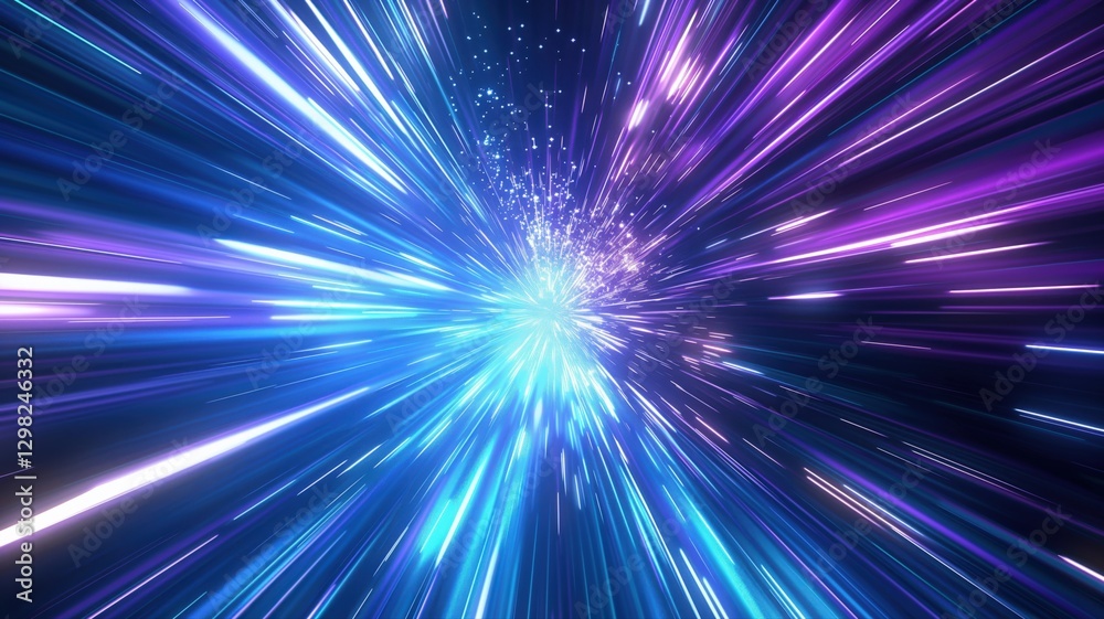 star explosion with purple blue particles and dust star explosion with purple blue particles and dust