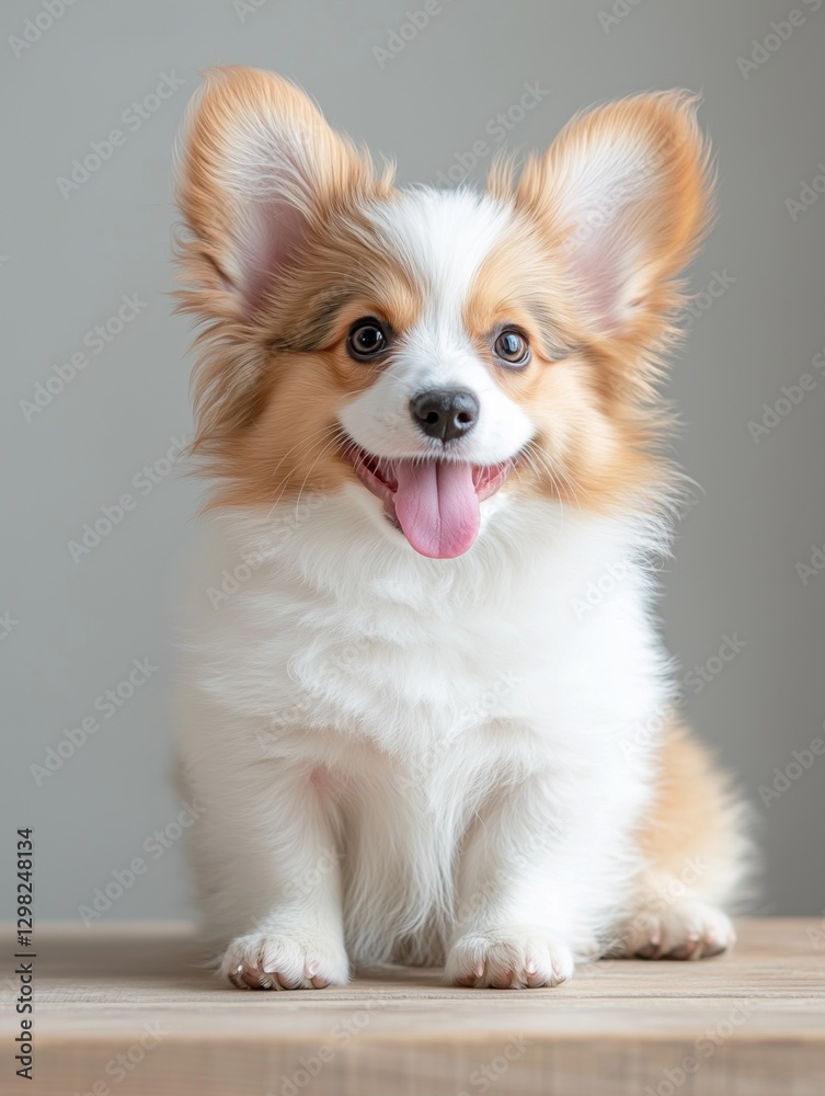Portrait of chihuahua puppy dog sit and smile cheerful Portrait of chihuahua puppy dog sit and smile cheerful