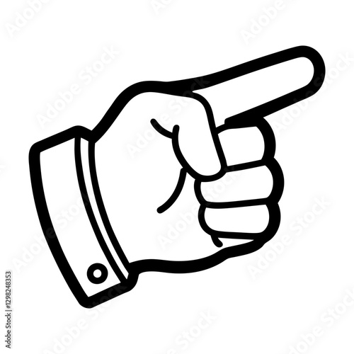 Pointing Hand Outline Icon | Direction & Gesture Symbol
