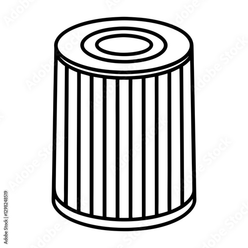 Filter Cartridge Line Icon Vector Illustration
