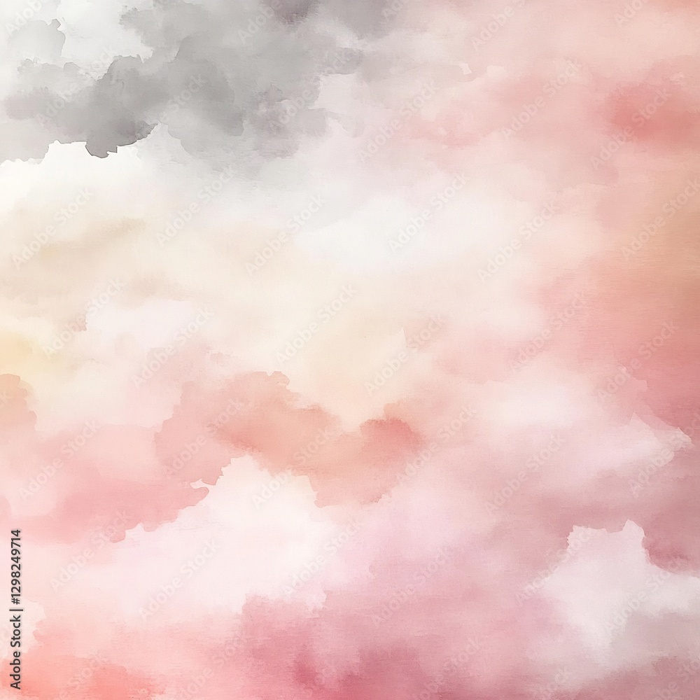Obraz premium champagne dusty pink watercolor soft blended background
