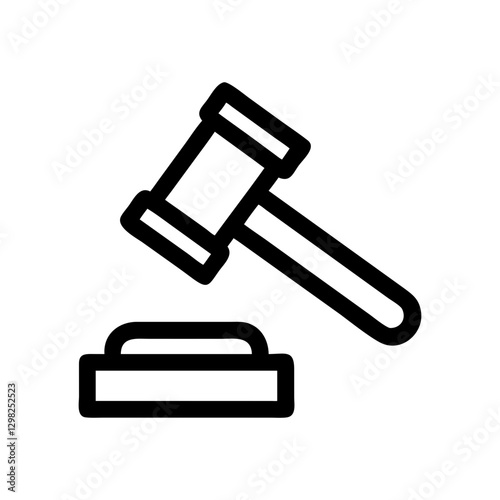 Judge Gavel Outline Icon