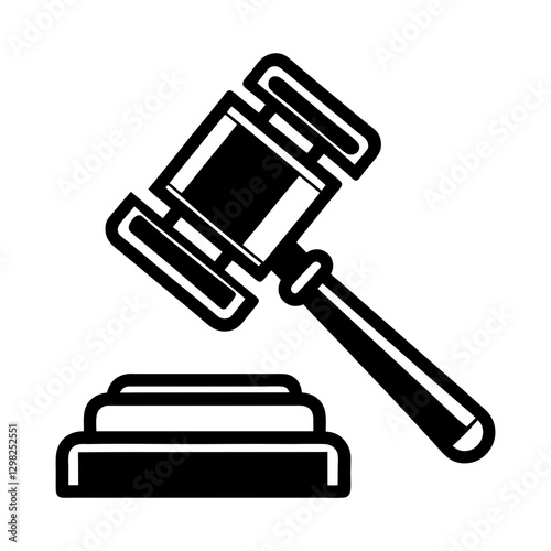 Judge Gavel Vector Icon