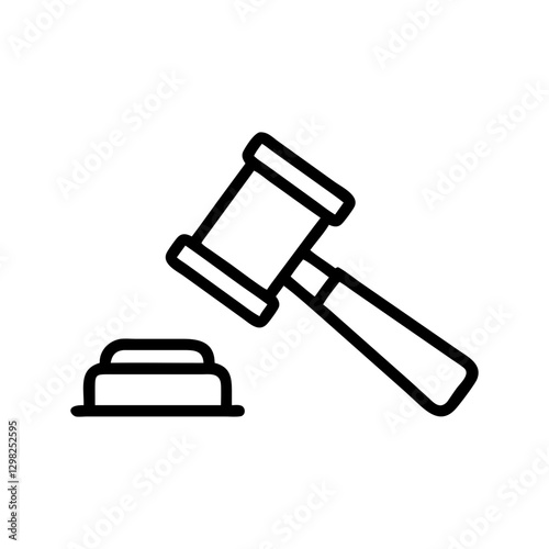 Judge Gavel Outline Icon