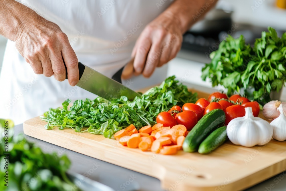 Creating A Healthy Vegetable Medley In A Kitchen Creating A Healthy Vegetable Medley In A Kitchen