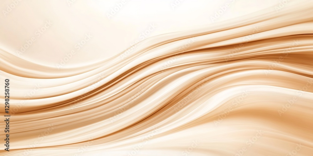 Obraz premium blurry flowing lines soft golden beige