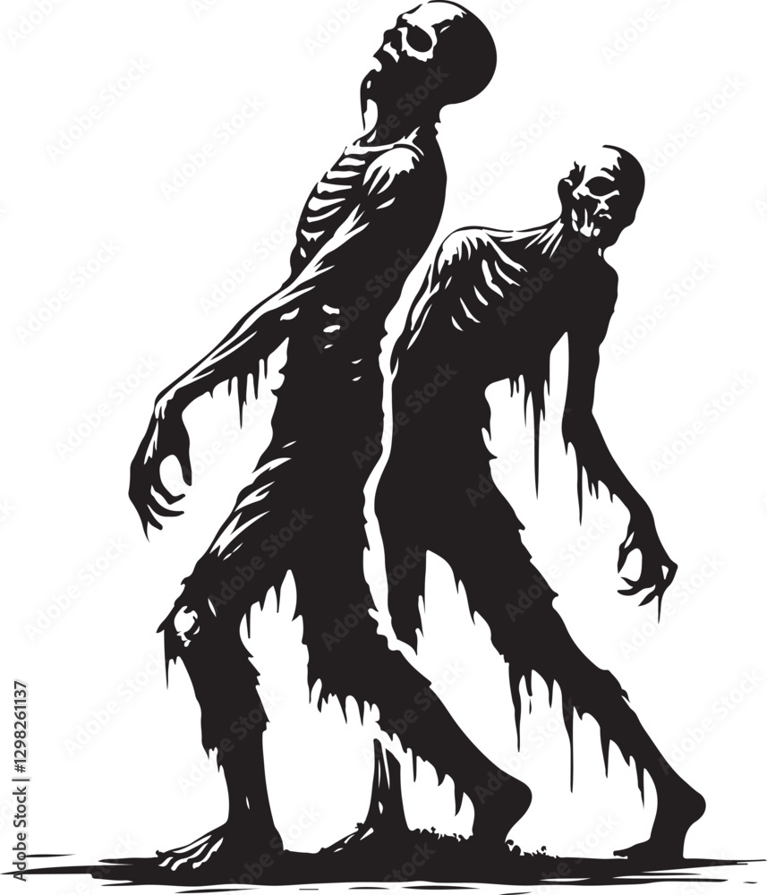 Fototapeta premium Zombie vector Illustration