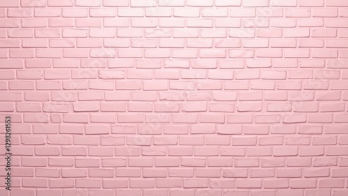 Obraz na płótnie a close up of a pink brick wall with a light shining on it w salonie