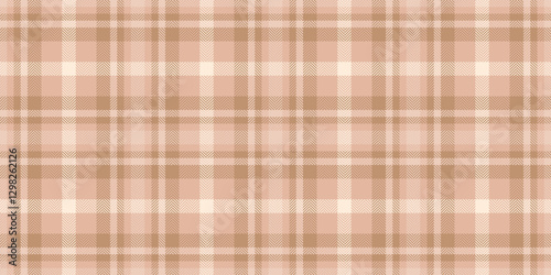 Elegant neutral plaid pattern in soft beige and brown tones.  Perfect for textile design, websites, or backgrounds. This subtle yet sophisticated texture evokes feelings of warmth and tranquility.