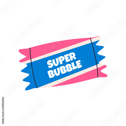 Chewing bubble gum in package