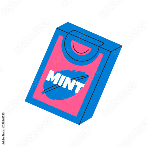 Mint chewing bubble gum