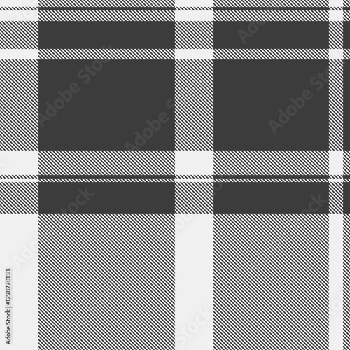 Material vector check plaid, folded fabric background textile. Graph pattern seamless texture tartan in white and grey colors. photo