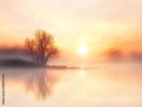 golden reflections pastel mist soft blur