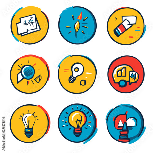 Creative ideas in business, problem solving and design for innovation