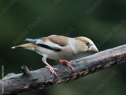 Foto appelvink, hawfinch, coccothraustes