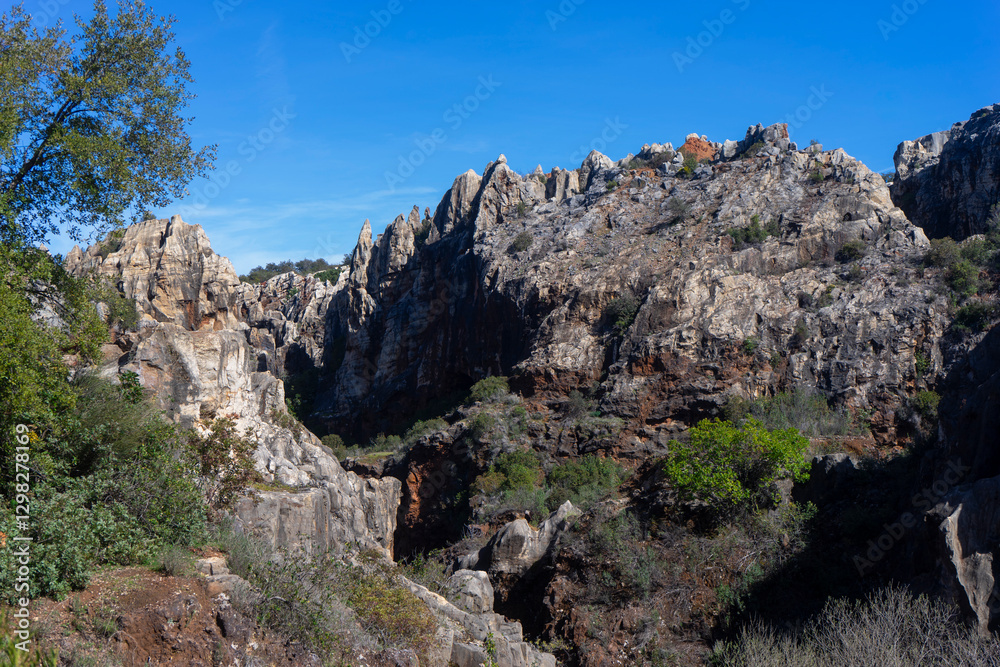 sendero del cerro del Hierro en el parque natural de la sierra Norte de Sevilla, Andalucía sendero del cerro del Hierro en el parque natural de la sierra Norte de Sevilla, Andalucía