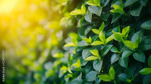 Green plant decoration on modern office walls
