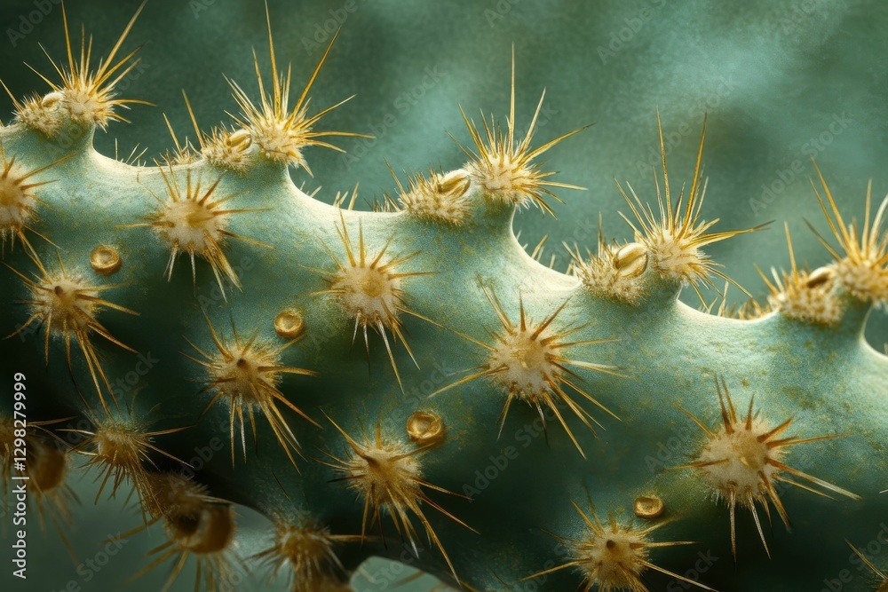 Cacto. Detail of a Desert Plant with Spiky Accents Cacto. Detail of a Desert Plant with Spiky Accents