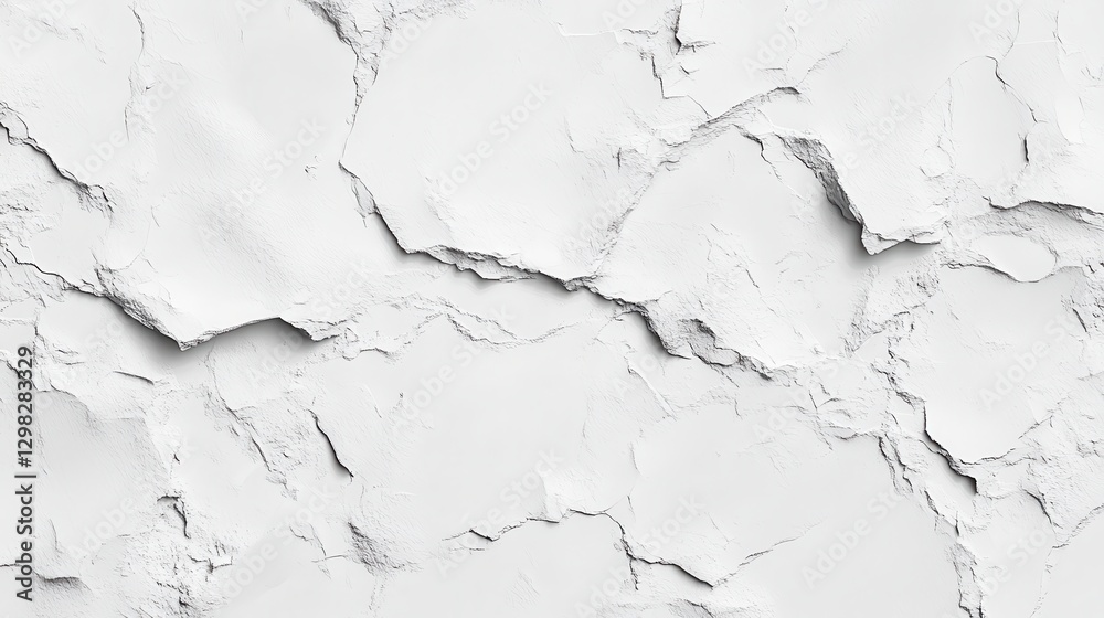 Textured White Surface with Cracked and Peeling Paint Details Textured White Surface with Cracked and Peeling Paint Details