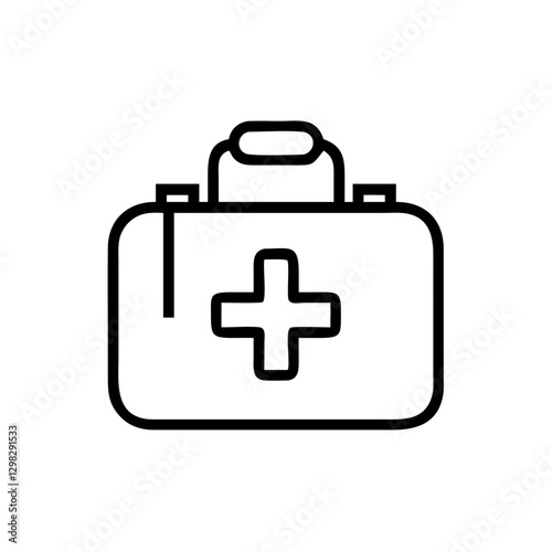 First aid kit icon designed for medical emergencies and health care applications in various settings