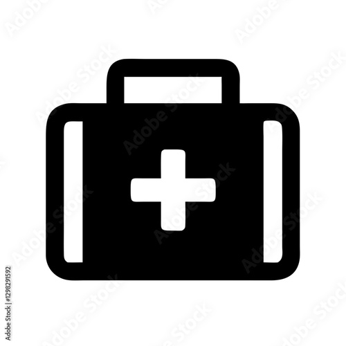 First aid kit icon designed for health and emergency applications suitable for various digital and print formats including posters and websites