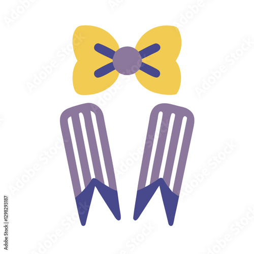 Hair accessories featuring a bow and combs designed for playful hairstyles in various looks and occasions
