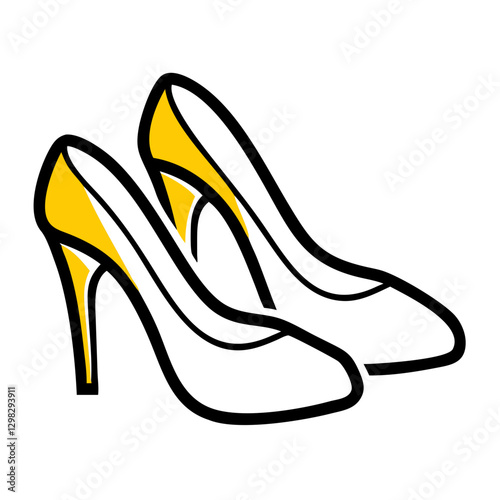 Stylish high heels vector icon representing elegance and sophistication in modern footwear design for fashion enthusiasts