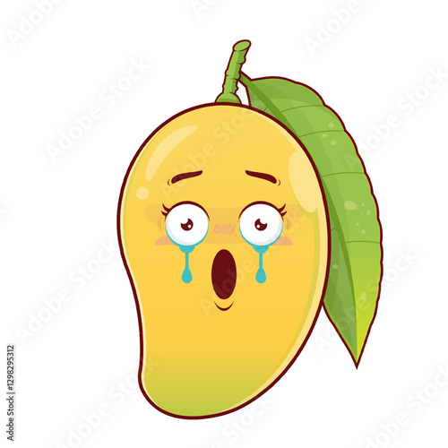 mango scared face cartoon cute