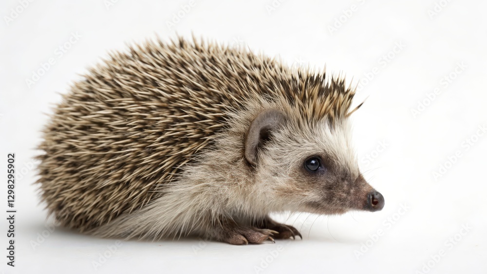 Fototapeta premium Hedgehog on White Background