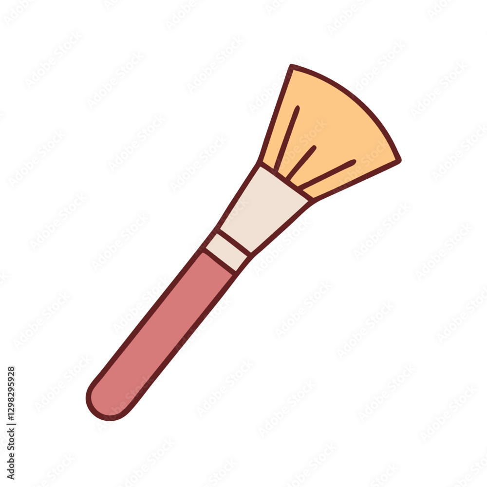 Fototapeta premium Stylish makeup brush icon designed for beauty enthusiasts featuring a modern and sleek appearance