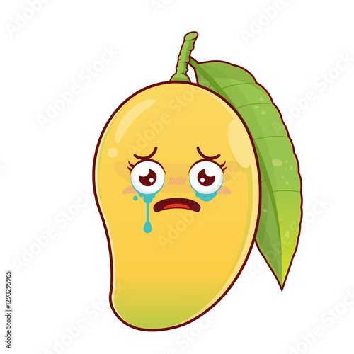 mango scared face cartoon cute