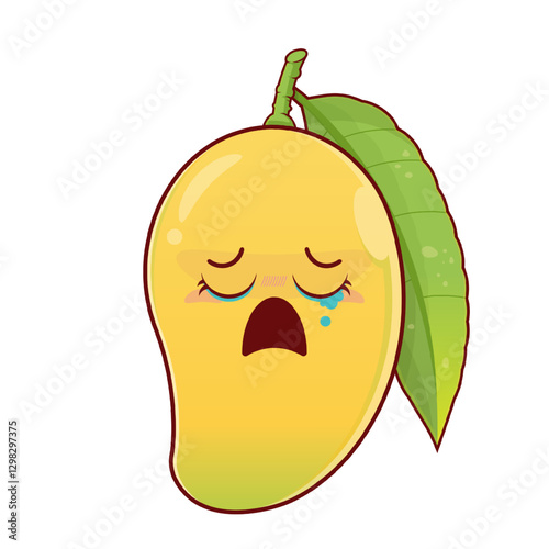 mango crying face cartoon cute