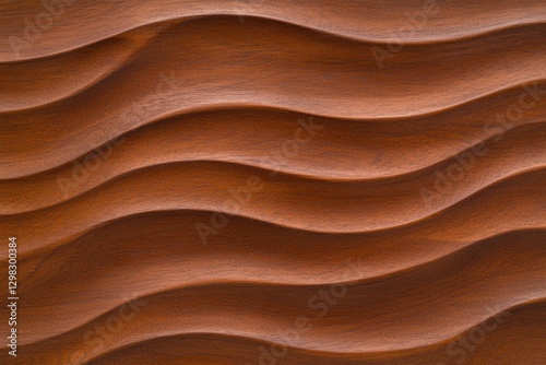 Flowing wooden waves create soothing, rhythmic texture that capt photo