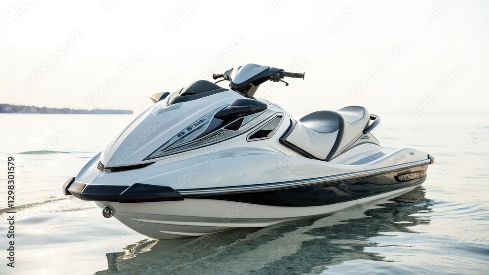 Fototapeta premium White Jet Ski on Calm Water