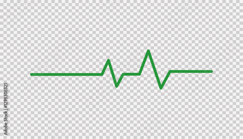 Green Vital Signs – A glowing green heartbeat ECG signal symbolizing vitality, health, and the interconnectedness of technology and medicine, often seen in futuristic health monitors and digital 